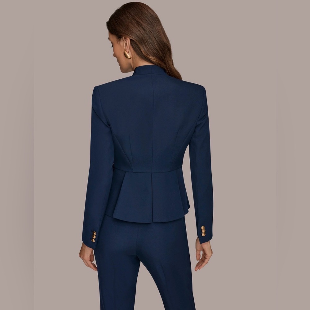 NWT Donna Karan Women's One-Button Peplum Jacket. Size 10. Nightfall - Picture 2 of 5